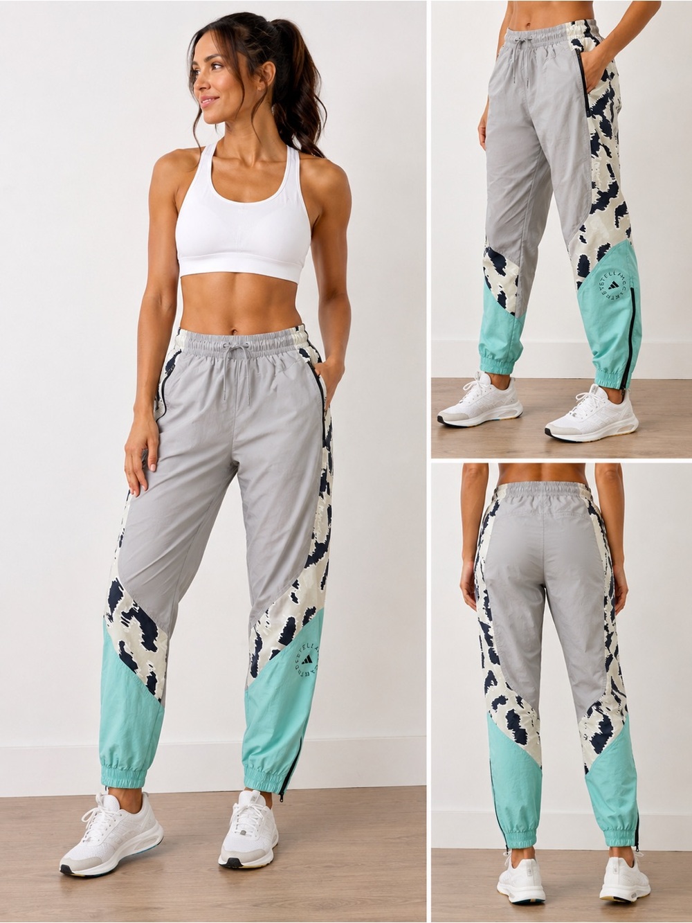 Adidas by Stella McCartney Women's Track Jogger Mint Abstract design size Small - Picture 2 of 12